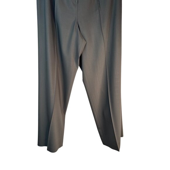 Talbots Italian Wool Blend High Rise Pleated Trousers Gray Professional Pants - Picture 10 of 16